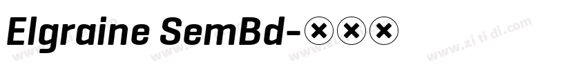 Elgraine SemBd字体转换